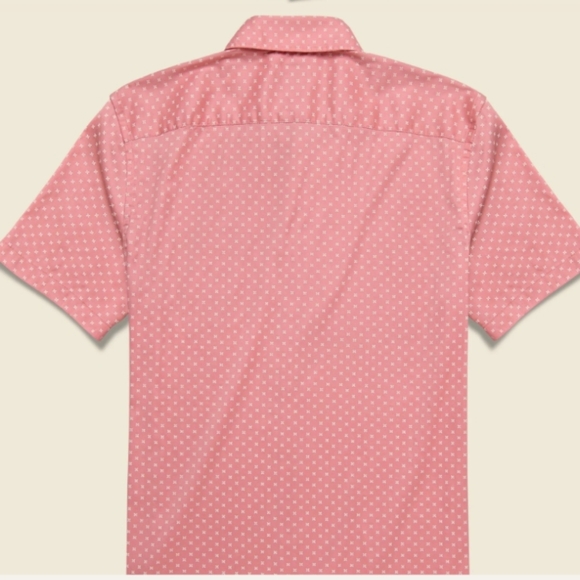 Faherty Movement Short Sleeve Shirt in Red Cream Radius Size XXL EUC - Picture 2 of 7